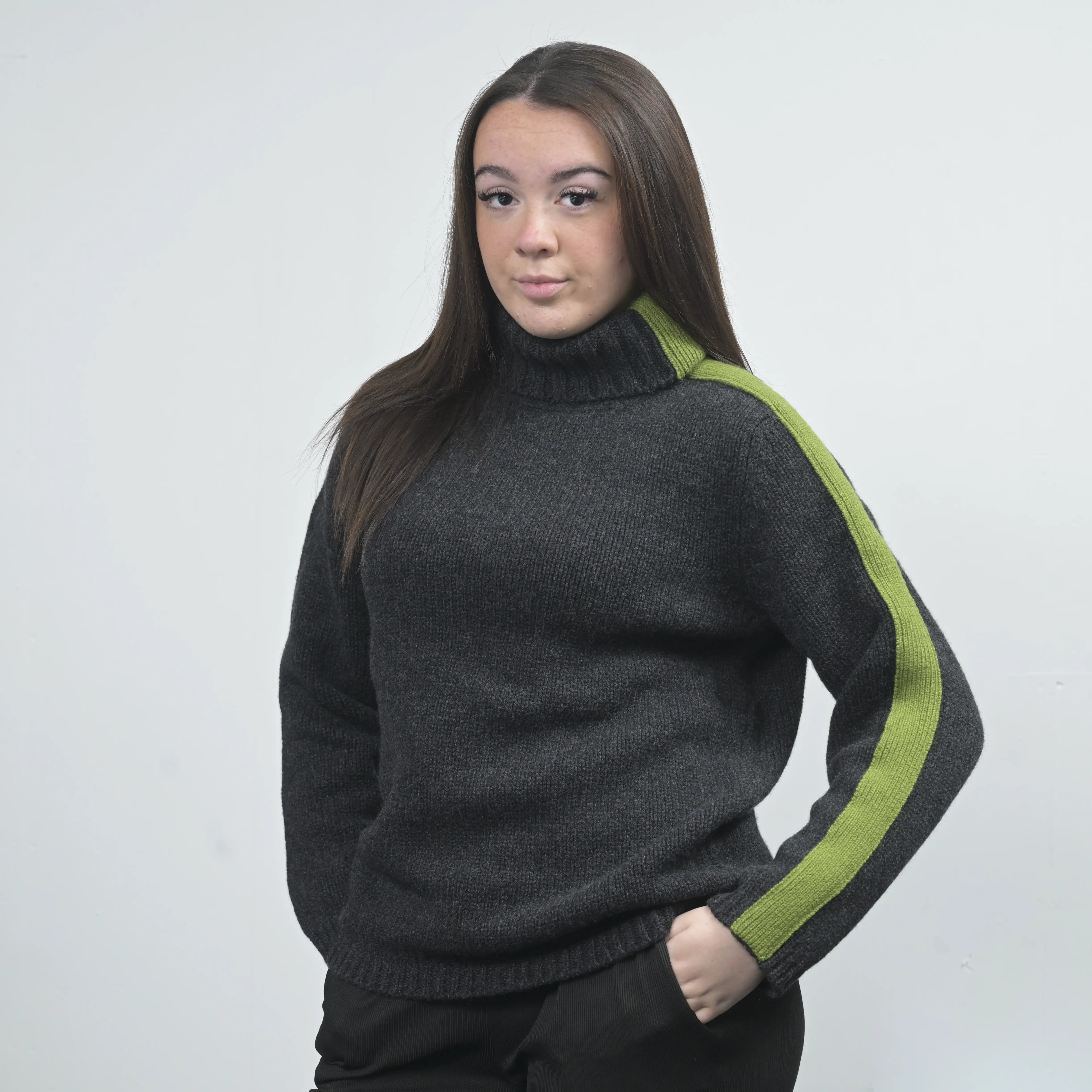 Roll Neck with Stripe