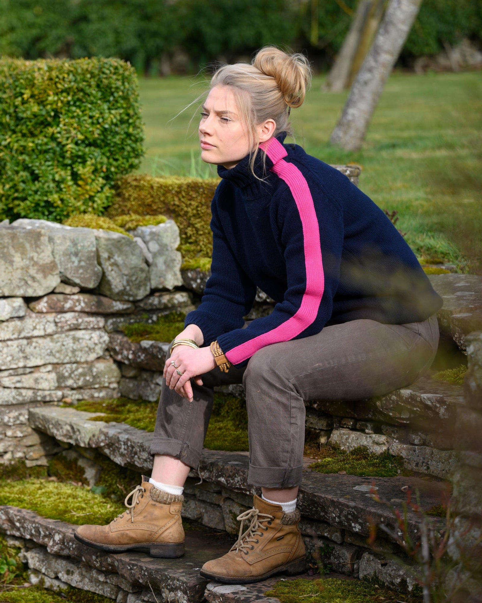 Roll Neck with Stripe