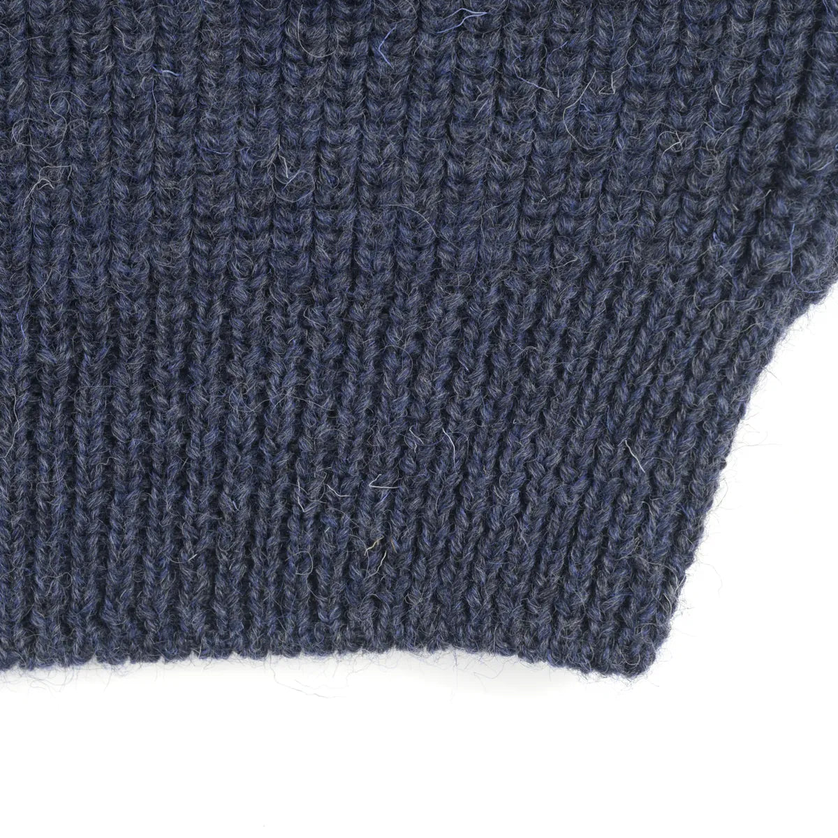 Men’s Fisherman Rib Crew Neck Jumper, colour Soft denim, ribbed hem detail