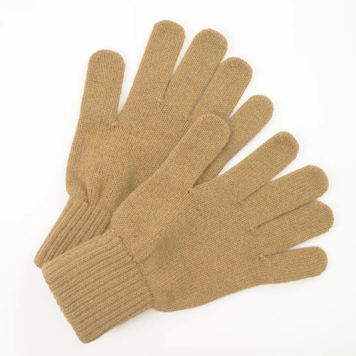 Cashmere gloves in camel colour