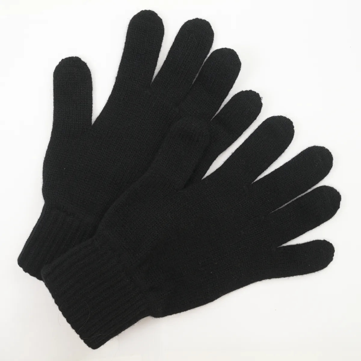Ladies black cashmere gloves