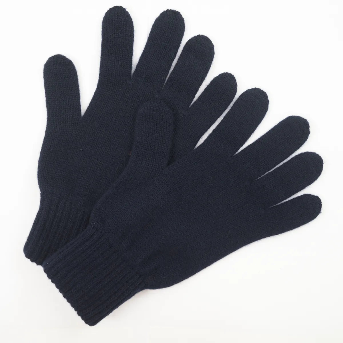 Navy blue cashmere gloves