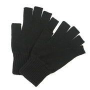 Black cashmere fingerless gloves