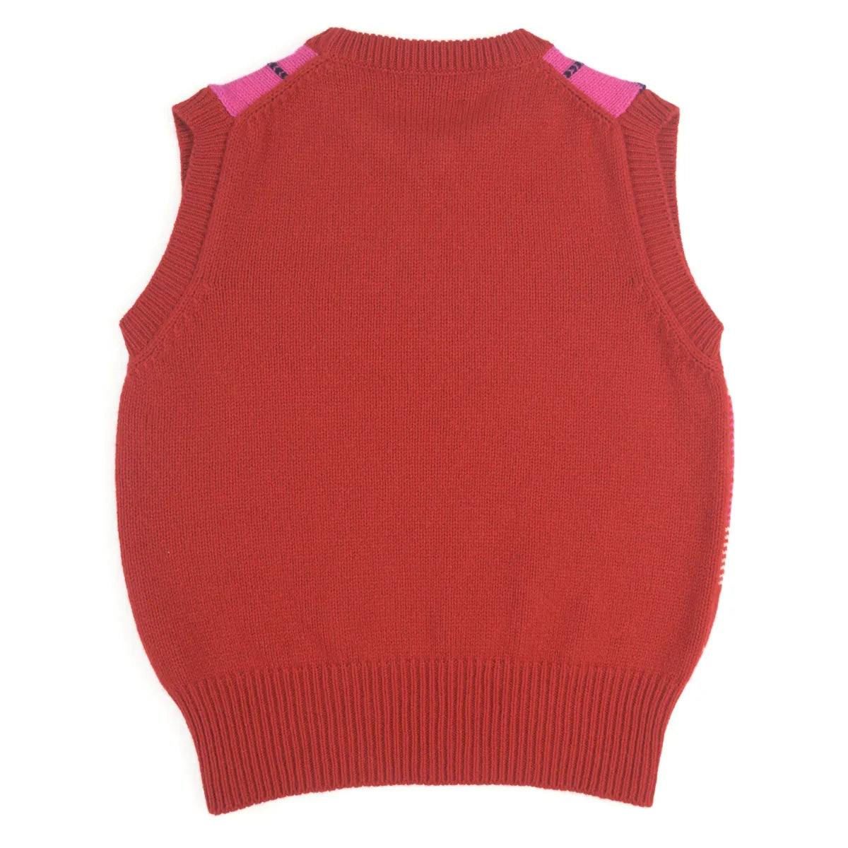 Women’s Tartan Tank, colour Ruby Red with Punk, Nymph, Grey and Nero Navy Raker, rear of tank top